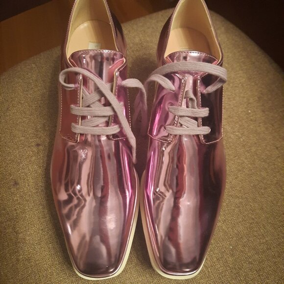 STELLA MCCARTNEY Elyse mirrored faux leather platform sneakers - MISMATCH SIZE - Picture 1 of 11